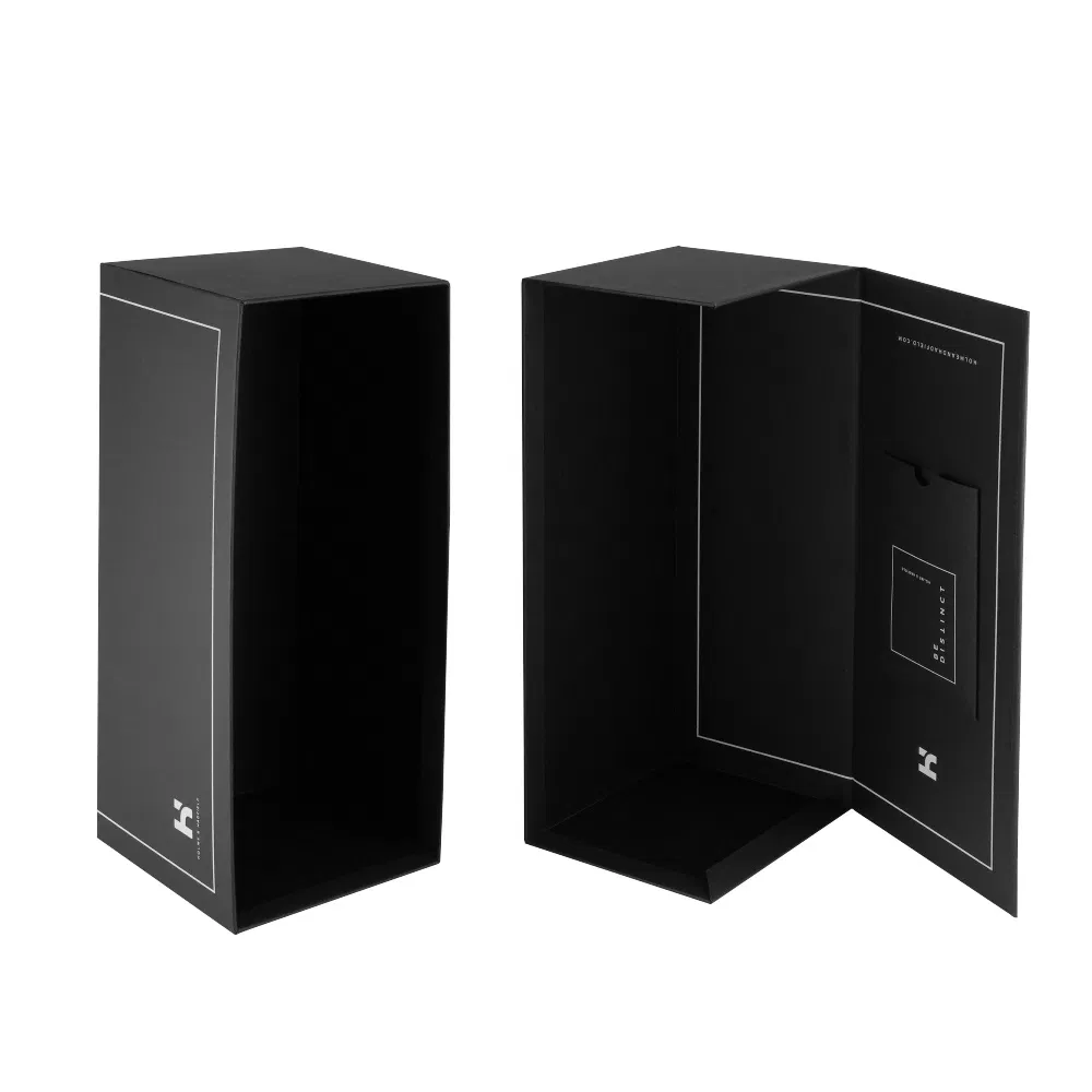 Изготовленная на заказ складная черная магнитная застежка, подарочная коробка для духов, розовая упаковка для одежды, бумажная коробка от производителя